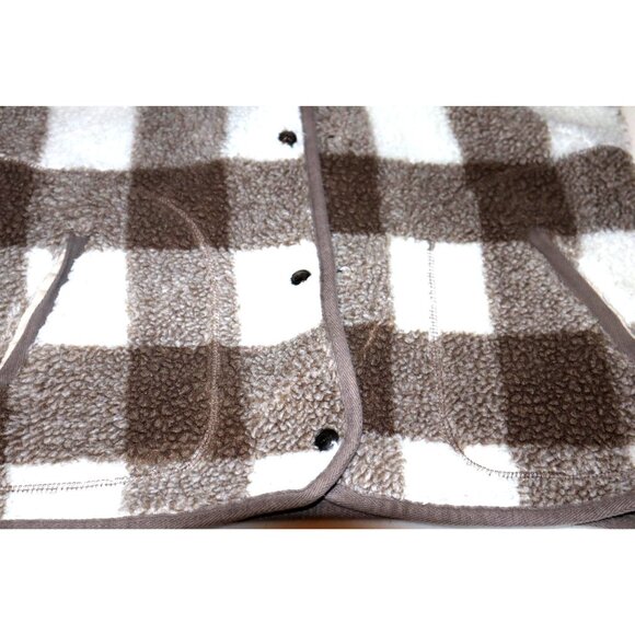 Woolrich Fleece Vest Buffalo Plaid Sherpa Warm Cozy Outdoors Winter Gorpcore - Picture 3 of 6